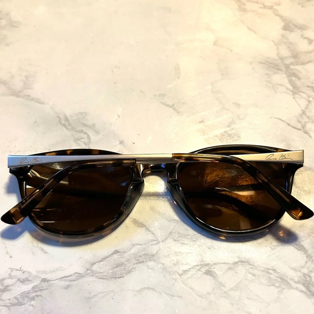 Anne Klein round/cat eye tortoise shell sunglasses